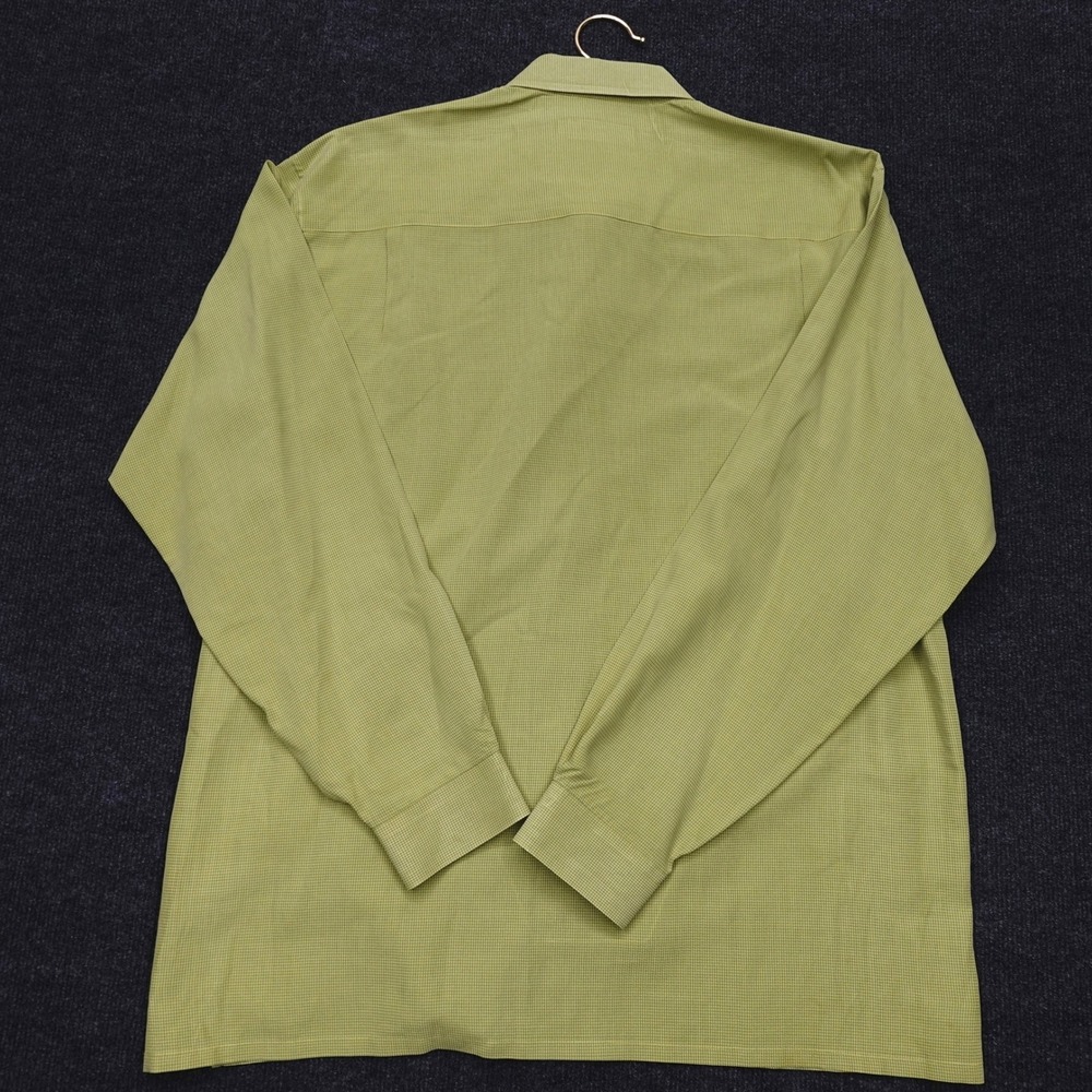 Bugatchi Uomo Button Down Micro Check Mens L Green - image 2